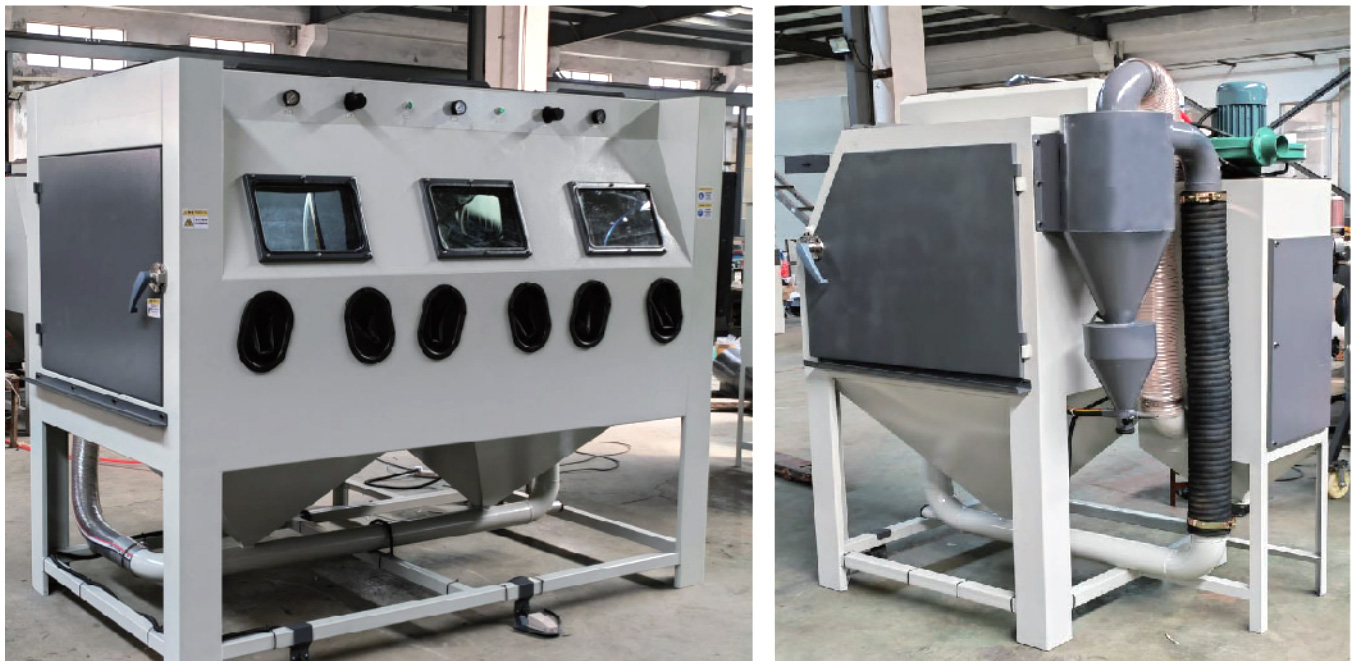 Multi-station manual sandblasting machine