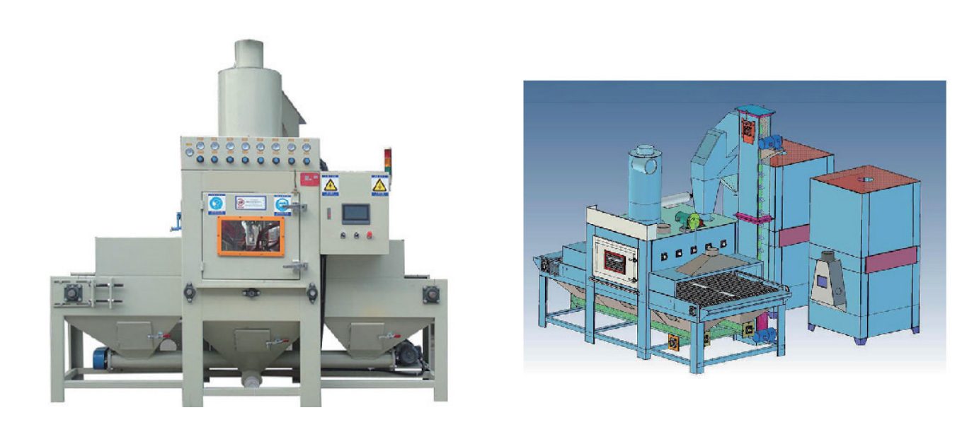 Automatic conveyer type sandblasting machine