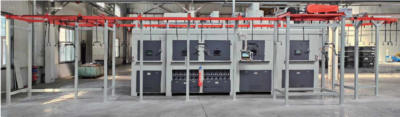 Suspension through type automatic sandblasting machine