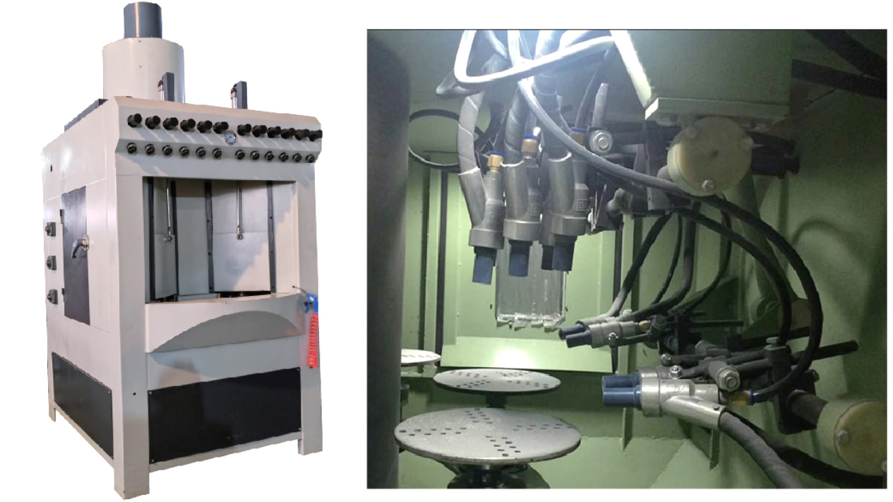 Automatic rotary disk sand blasting machine