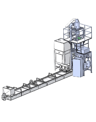 Inner wall blast machine