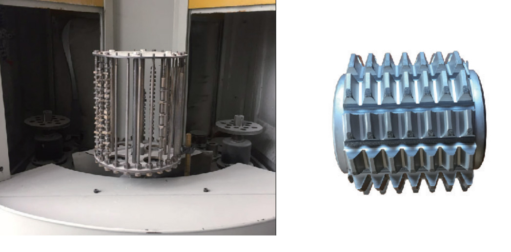 Sand blasting equipment for dry cutting tools