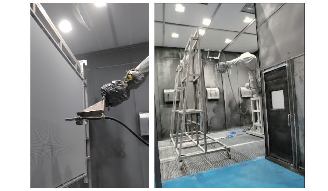 Robot fully automatic sandblasting room